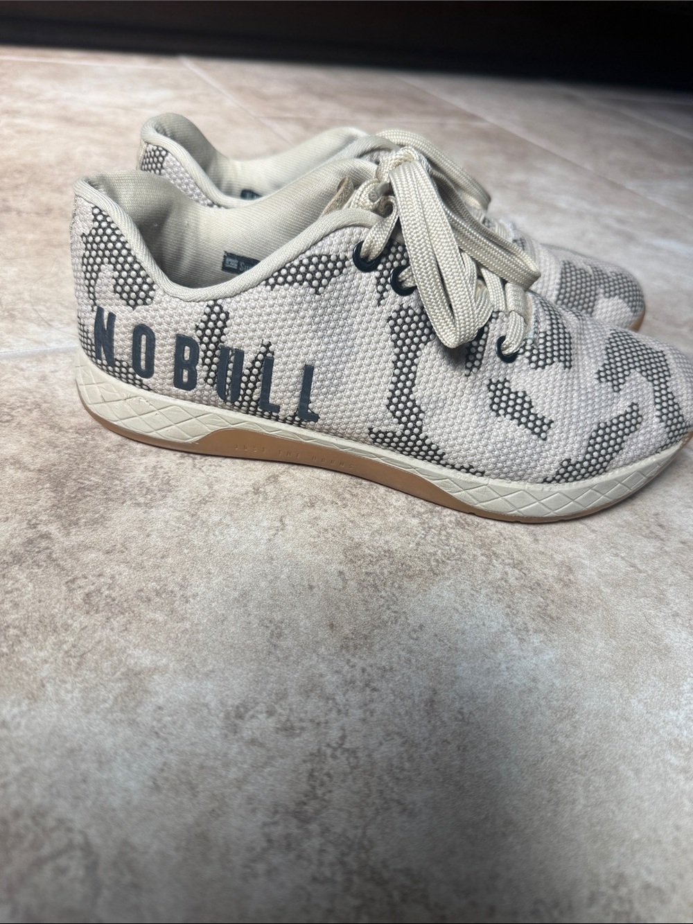 NOBULL Beige Camo Trainer Sneakers